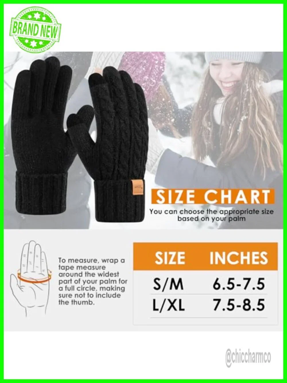 Winter Touchscreen Gloves with Fleece Lining, Thermal Warm Gloves for Women